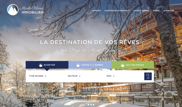 New website for Mont Blanc Immobilier