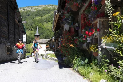Chamonix Mont Blanc summer with bike