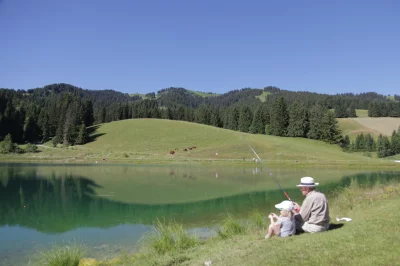 Megève - mountain lake fishing