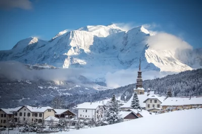 Combloux - village in the winter